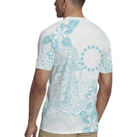 Turquoise Kuki Airani Tapakau Rugby Jersey Tribal Anchor Mix Tiare