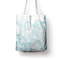 Turquoise Kuki Airani Tapakau Tote Bag Tribal Anchor Mix Tiare