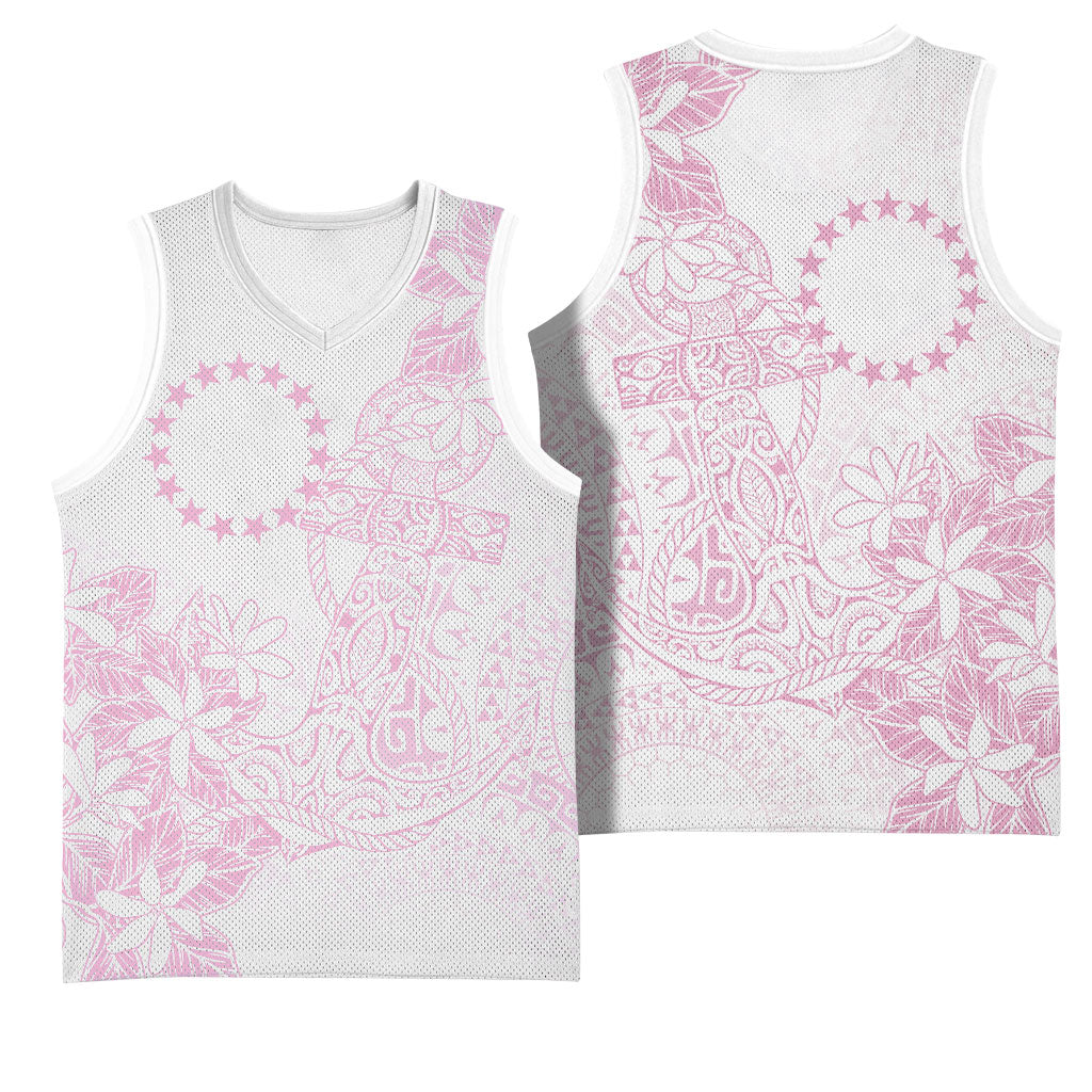 Candy Pink Kuki Airani Tapakau Basketball Jersey Tribal Anchor Mix Tiare