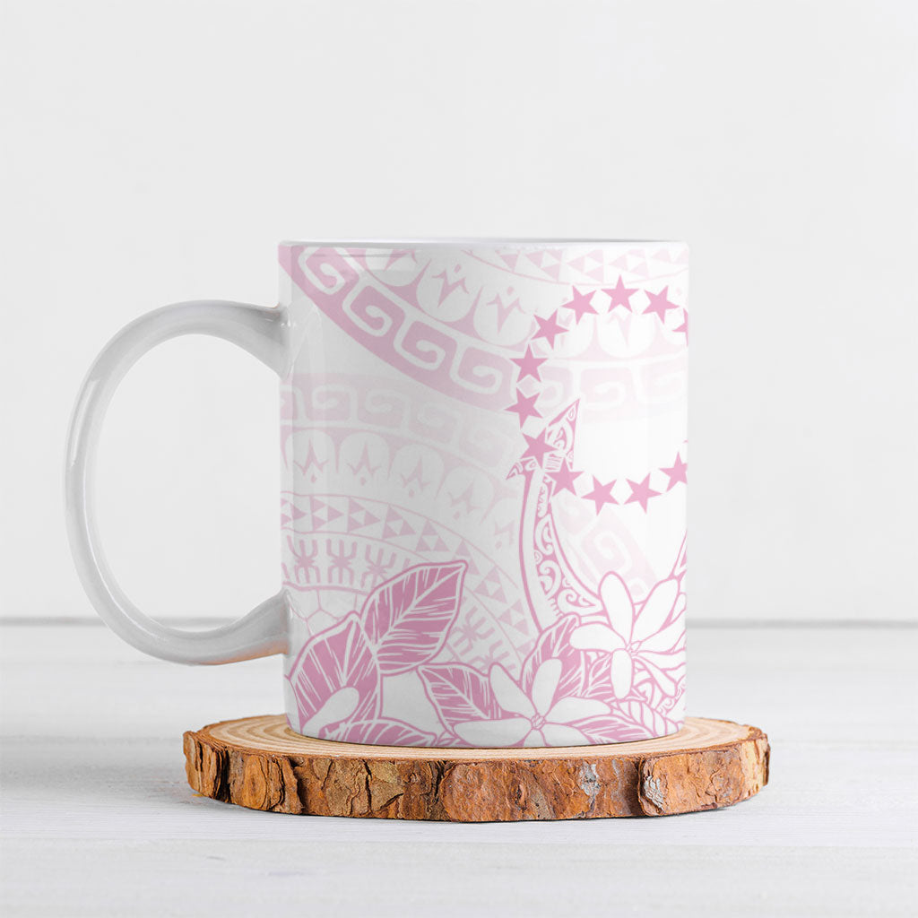 Candy Pink Kuki Airani Tapakau Ceramic Mug Tribal Anchor Mix Tiare