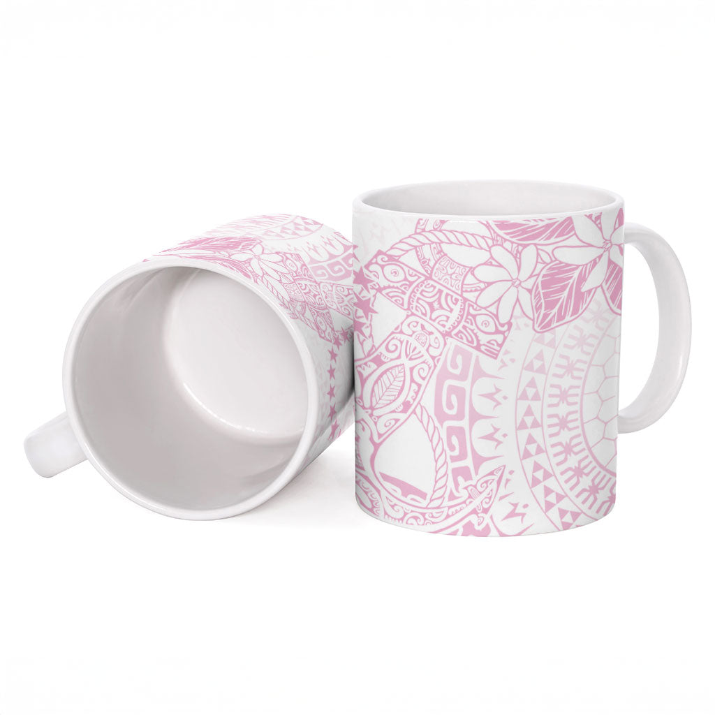 Candy Pink Kuki Airani Tapakau Ceramic Mug Tribal Anchor Mix Tiare