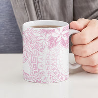 Candy Pink Kuki Airani Tapakau Ceramic Mug Tribal Anchor Mix Tiare