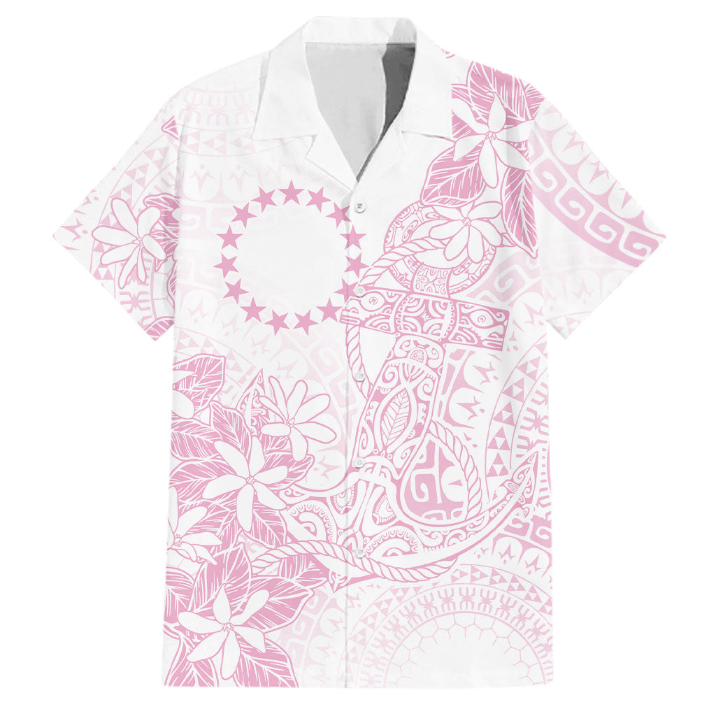 Candy Pink Kuki Airani Tapakau Family Matching Long Sleeve Bodycon Dress and Hawaiian Shirt Tribal Anchor Mix Tiare LT7 Dad's Shirt - Short Sleeve Candy Pink - Polynesian Pride
