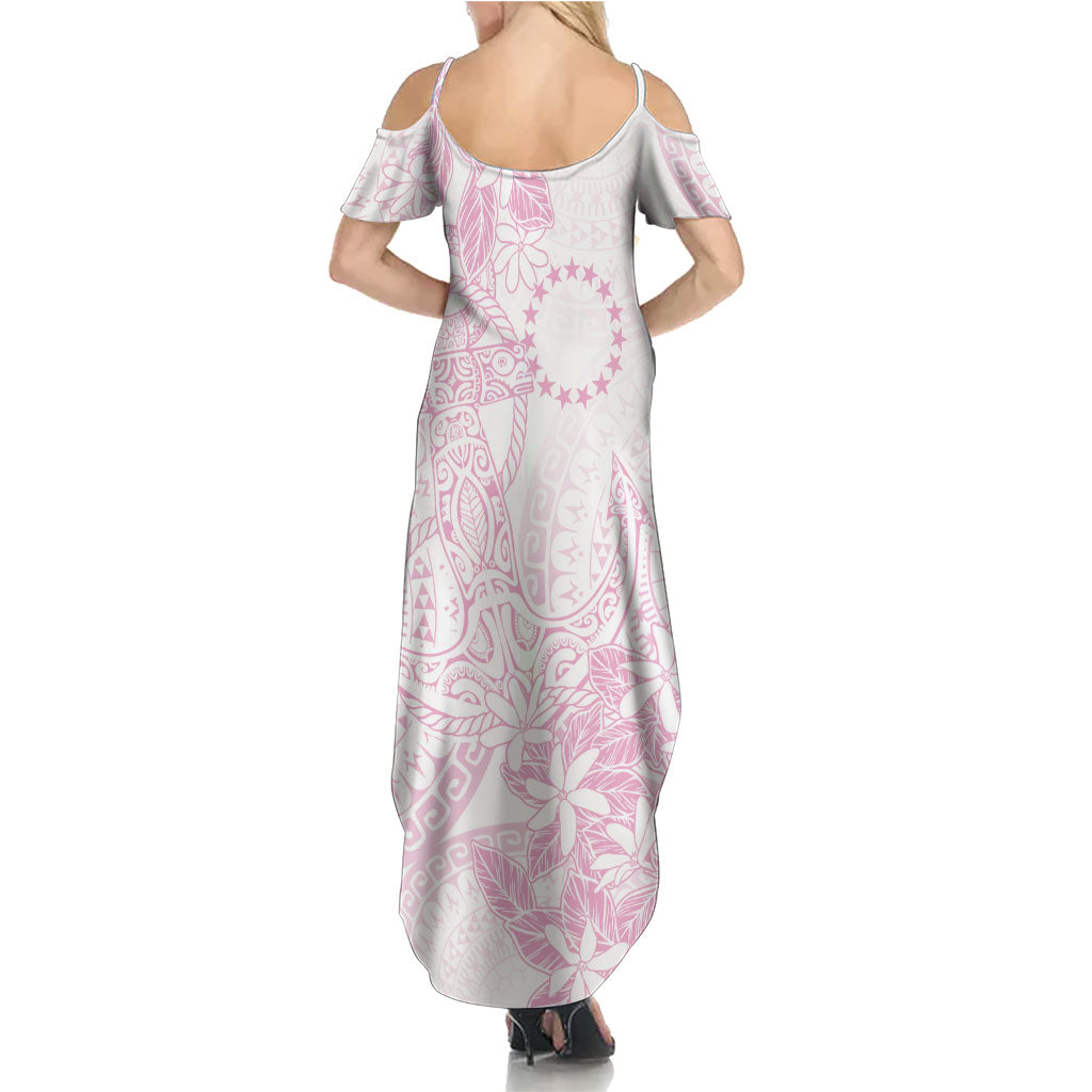 Candy Pink Kuki Airani Tapakau Family Matching Summer Maxi Dress and Hawaiian Shirt Tribal Anchor Mix Tiare LT7 - Polynesian Pride