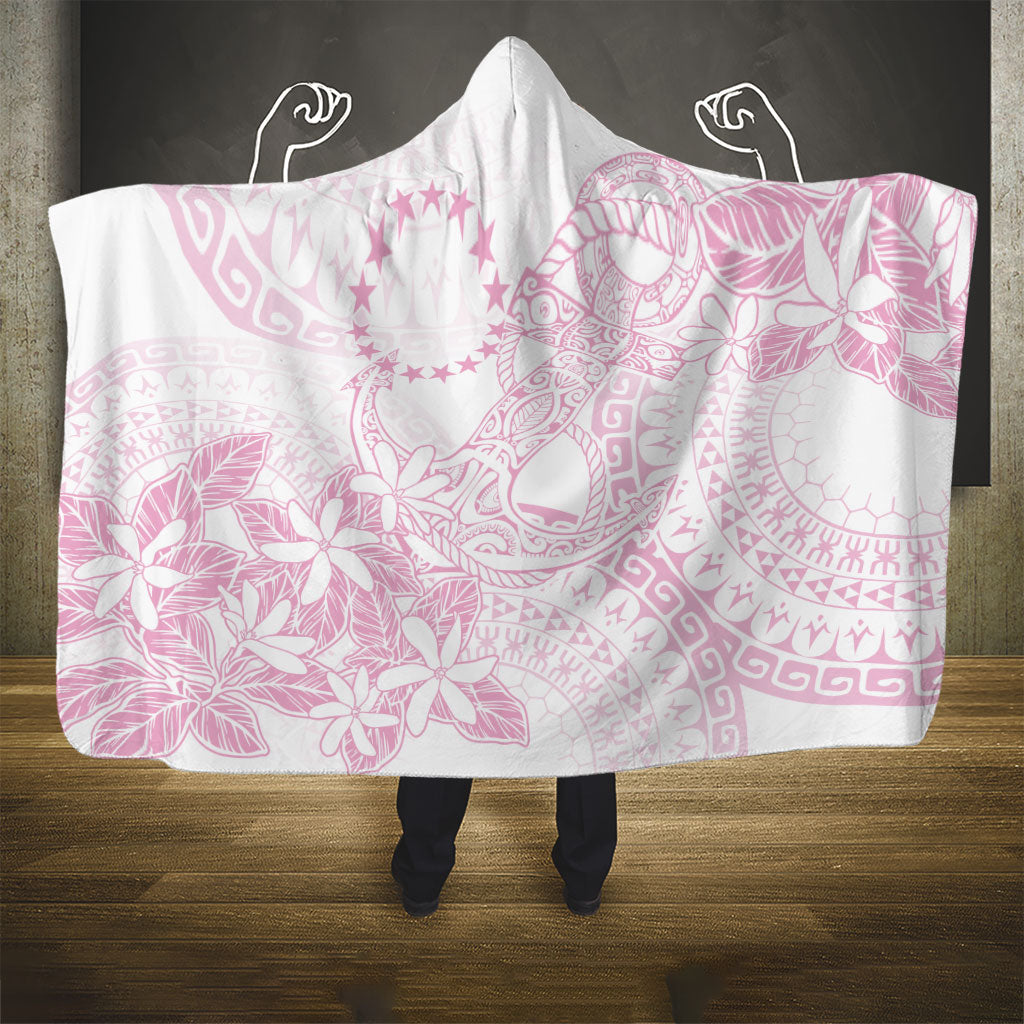 Candy Pink Kuki Airani Tapakau Hooded Blanket Tribal Anchor Mix Tiare
