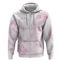 Candy Pink Kuki Airani Tapakau Hoodie Tribal Anchor Mix Tiare