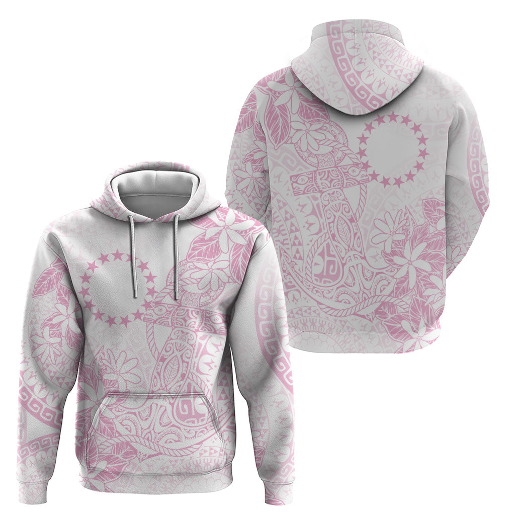 Candy Pink Kuki Airani Tapakau Hoodie Tribal Anchor Mix Tiare