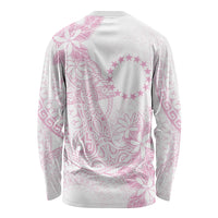 Candy Pink Kuki Airani Tapakau Long Sleeve Shirt Tribal Anchor Mix Tiare