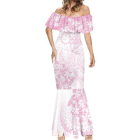 Candy Pink Kuki Airani Tapakau Mermaid Dress Tribal Anchor Mix Tiare