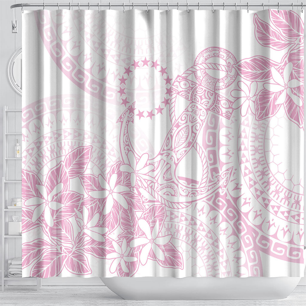 Candy Pink Kuki Airani Tapakau Shower Curtain Tribal Anchor Mix Tiare