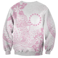 Candy Pink Kuki Airani Tapakau Sweatshirt Tribal Anchor Mix Tiare