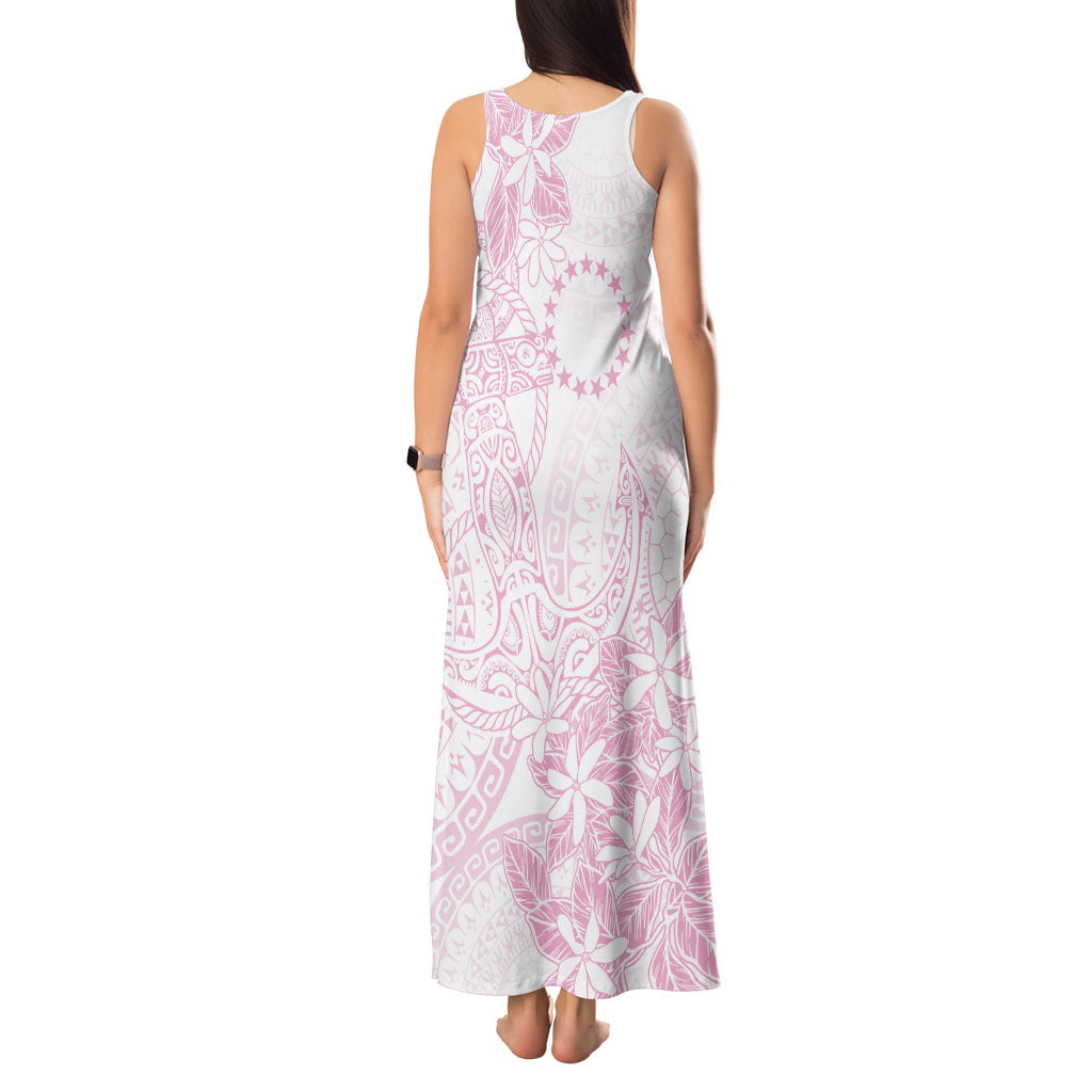 Candy Pink Kuki Airani Tapakau Tank Maxi Dress Tribal Anchor Mix Tiare