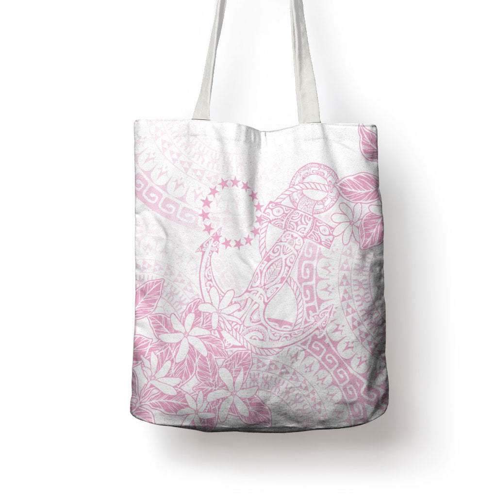 Candy Pink Kuki Airani Tapakau Tote Bag Tribal Anchor Mix Tiare