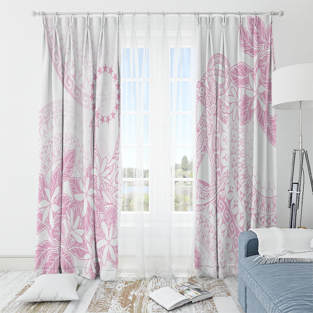 Candy Pink Kuki Airani Tapakau Window Curtain Tribal Anchor Mix Tiare
