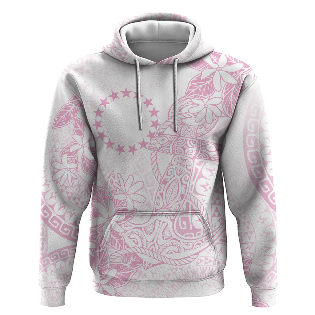 Candy Pink Kuki Airani Tapakau Zip Hoodie Tribal Anchor Mix Tiare