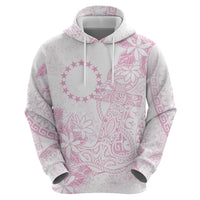 Candy Pink Kuki Airani Tapakau Zip Hoodie Tribal Anchor Mix Tiare