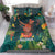 Hawaii Hula Girl Vintage Bedding Set Tropical Forest