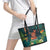 Hawaii Hula Girl Vintage Leather Tote Bag Tropical Forest