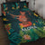 Hawaii Hula Girl Vintage Quilt Bed Set Tropical Forest