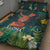 Hawaii Hula Girl Vintage Quilt Bed Set Tropical Forest