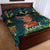 Hawaii Hula Girl Vintage Quilt Bed Set Tropical Forest