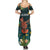 Hawaii Hula Girl Vintage Summer Maxi Dress Tropical Forest