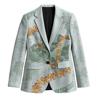 Hawaii Kaho'olawe Island Flowers Lei Blazer Silver Hinahina Kū Kahakai