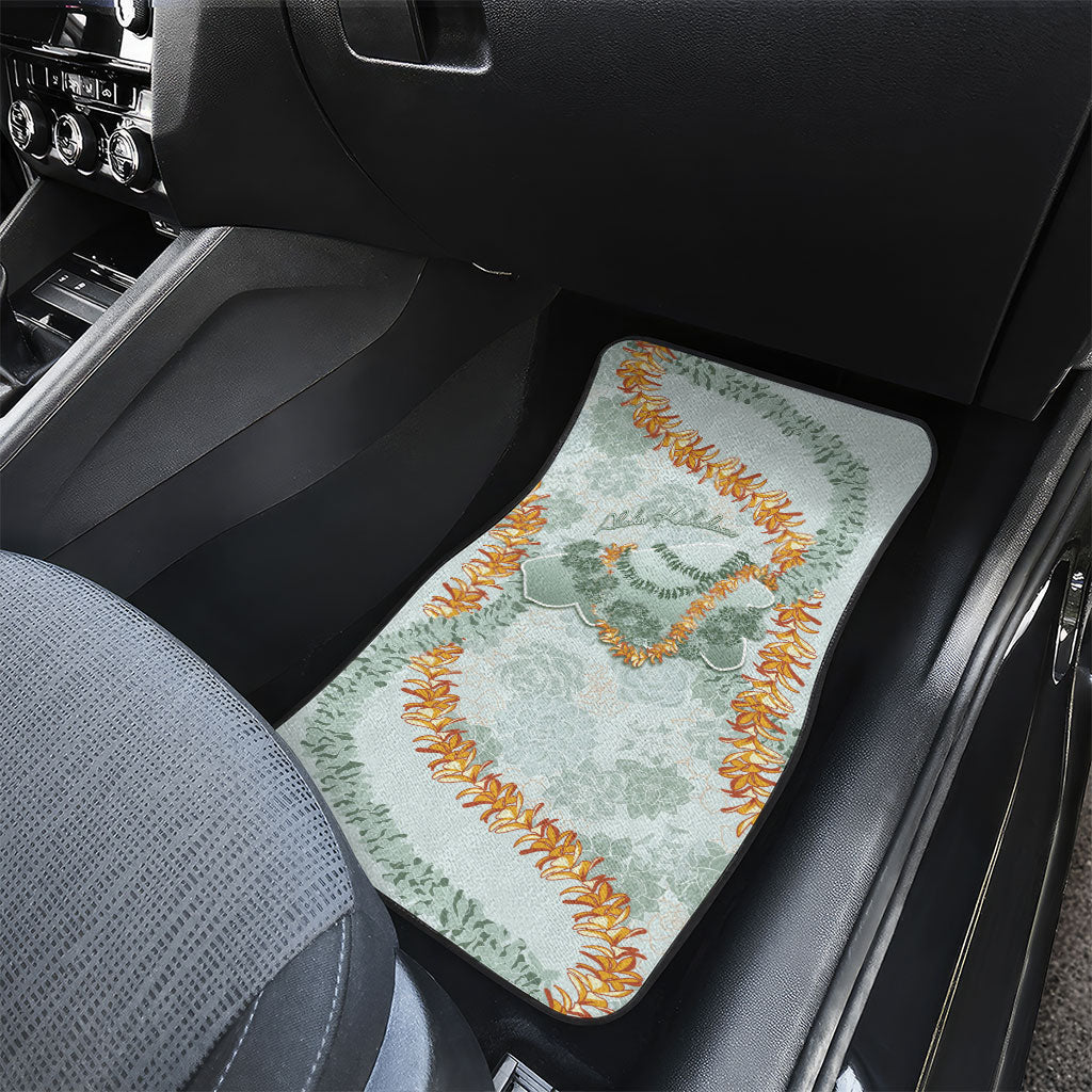 Hawaii Kaho'olawe Island Flowers Lei Car Mats Silver Hinahina Kū Kahakai