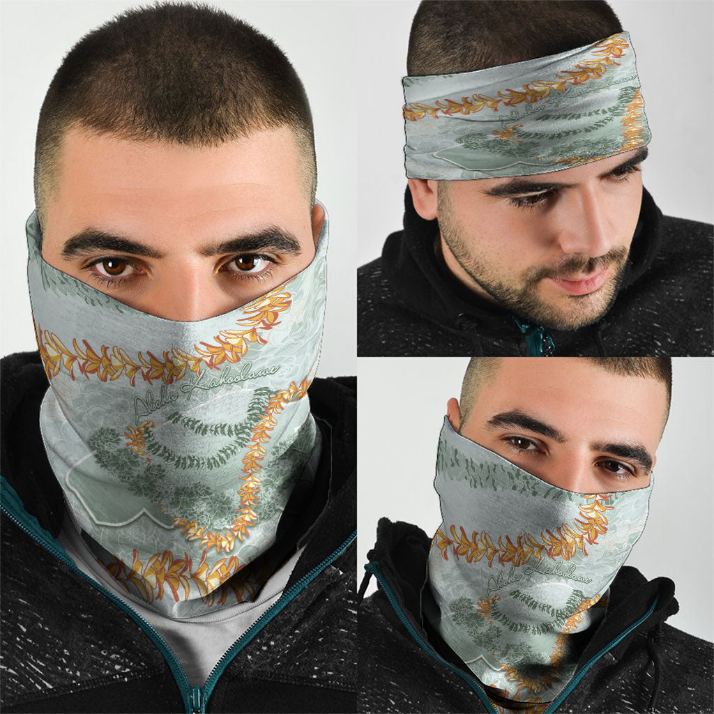Hawaii Kaho'olawe Island Flowers Lei Neck Gaiter Silver Hinahina Kū Kahakai