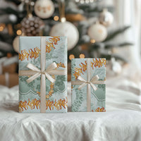 Hawaii Kahoʻolawe Island Flowers Lei Wrapping Paper Silver Hinahina Kū Kahakai