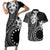 Kia Orana Cook Islands Couples Matching Short Sleeve Bodycon Dress and Hawaiian Shirt Tiare and Stars