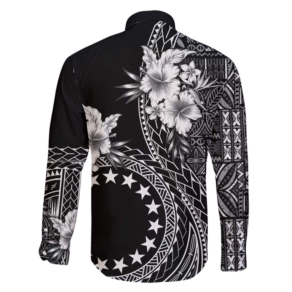 Kia Orana Cook Islands Family Matching Off Shoulder Short Dress and Hawaiian Shirt Tiare and Stars