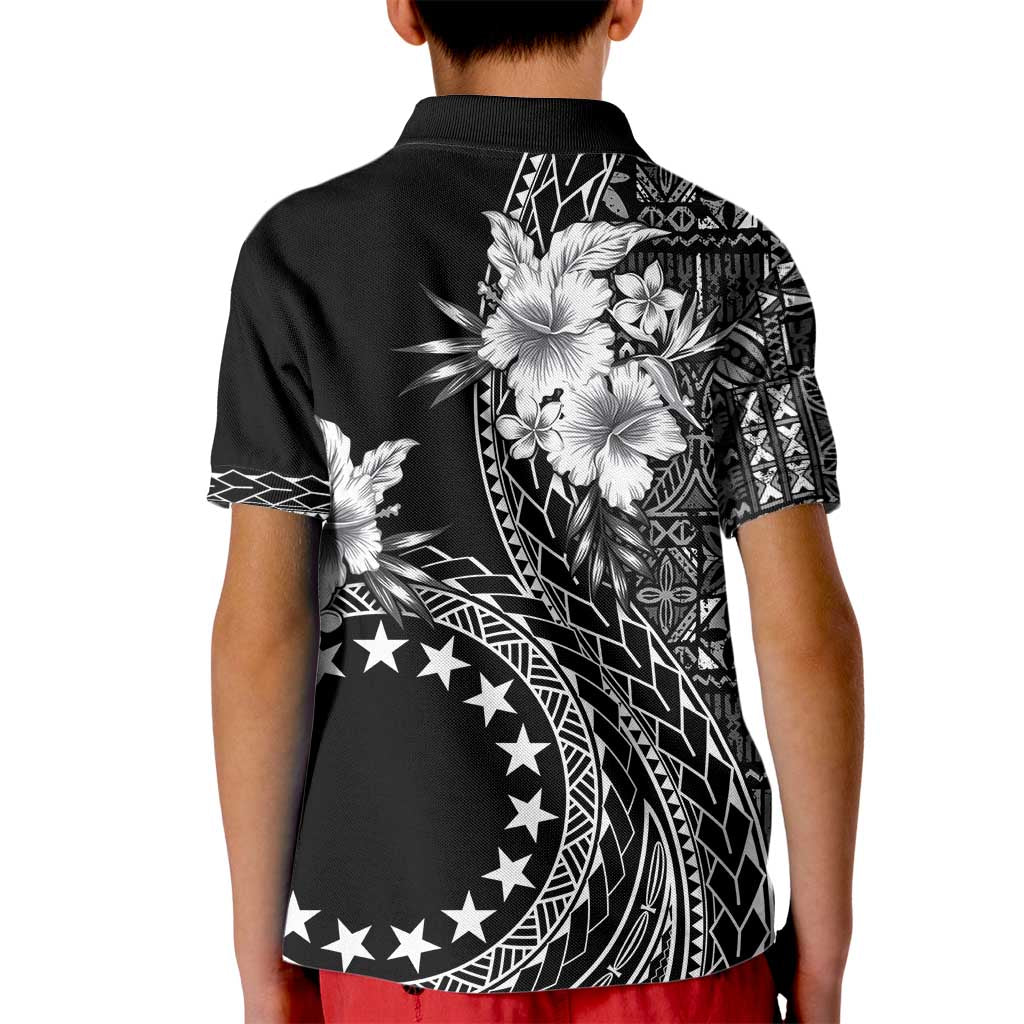 Kia Orana Cook Islands Kid Polo Shirt Tiare and Stars