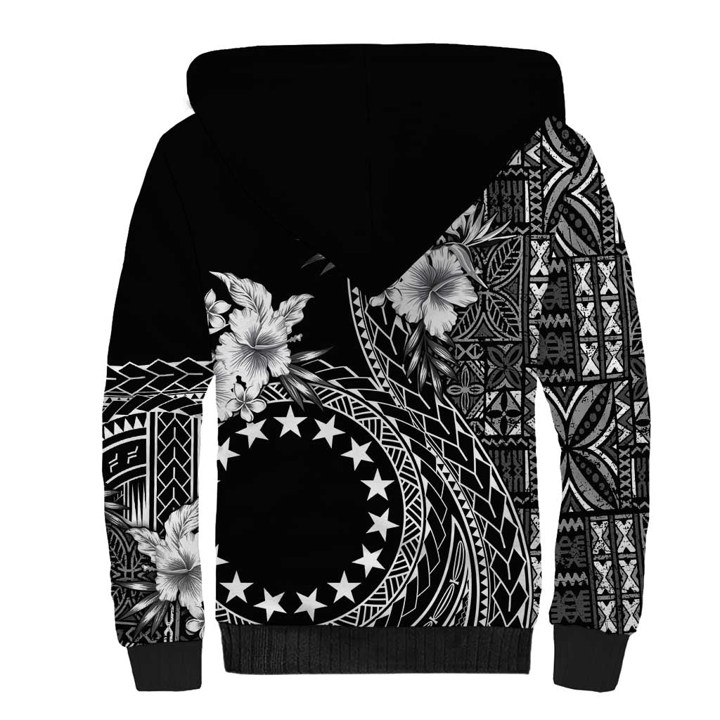 Kia Orana Cook Islands Sherpa Hoodie Tiare and Stars