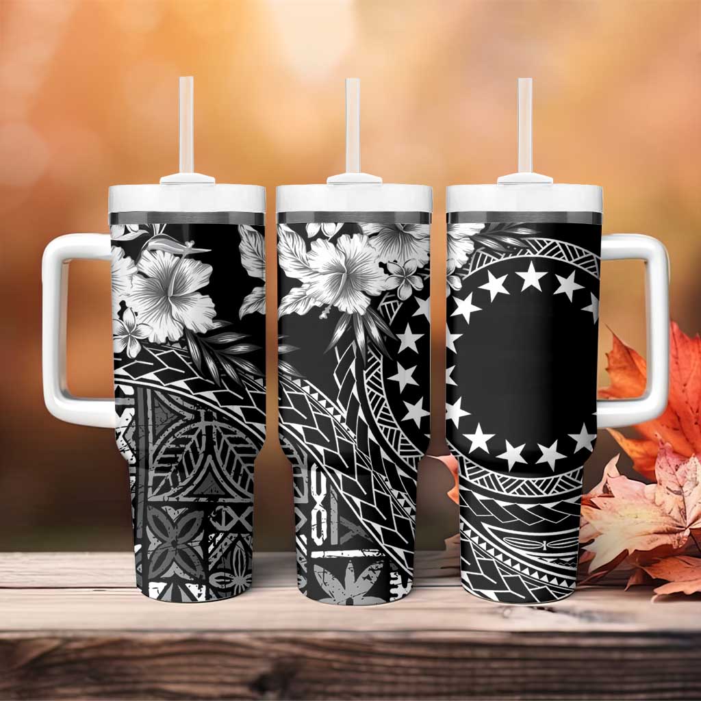 Kia Orana Cook Islands Tumbler With Handle Tiare & Stars