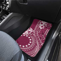 Kia Orana Cook Islands Car Mats Tiare and Stars - Maroon