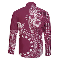 Kia Orana Cook Islands Family Matching Off Shoulder Short Dress and Hawaiian Shirt Tiare and Stars - Maroon