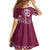 Kia Orana Cook Islands Family Matching Puletasi and Hawaiian Shirt Tiare and Stars - Maroon