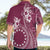 Kia Orana Cook Islands Hawaiian Shirt Tiare and Stars - Maroon