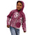 Kia Orana Cook Islands Kid Hoodie Tiare and Stars - Maroon