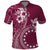 Kia Orana Cook Islands Polo Shirt Tiare and Stars - Maroon