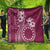 Kia Orana Cook Islands Quilt Tiare and Stars - Maroon