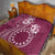 Kia Orana Cook Islands Quilt Tiare and Stars - Maroon