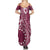 Kia Orana Cook Islands Summer Maxi Dress Tiare and Stars - Maroon