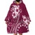 Kia Orana Cook Islands Wearable Blanket Hoodie Tiare and Stars - Maroon