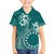 Kia Orana Cook Islands Family Matching Tank Maxi Dress and Hawaiian Shirt Tiare and Stars - Teal