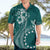 Kia Orana Cook Islands Hawaiian Shirt Tiare and Stars - Teal