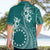 Kia Orana Cook Islands Hawaiian Shirt Tiare and Stars - Teal