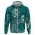 Kia Orana Cook Islands Hoodie Tiare and Stars - Teal