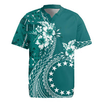 Kia Orana Cook Islands Rugby Jersey Tiare and Stars - Teal